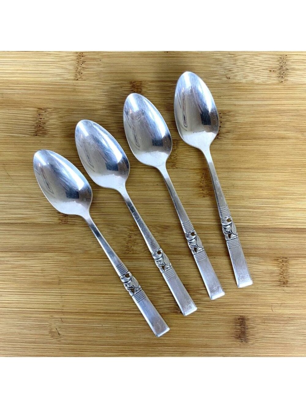 Vintage Oneida Community Morning Star 1948 Silverplate Teaspoons Set Of 4